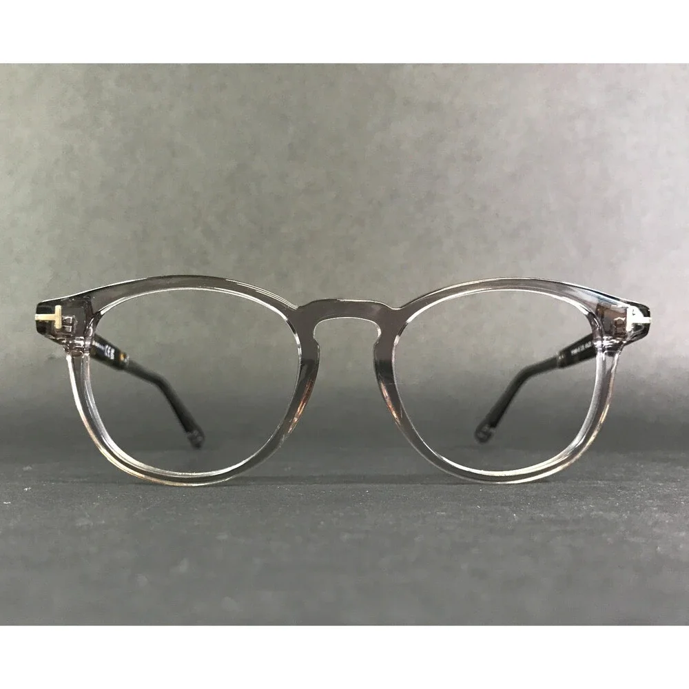 Tom Ford Eyeglasses Frames TF5891-B 020 Gray Tortoise Square Full Rim 49-20-145